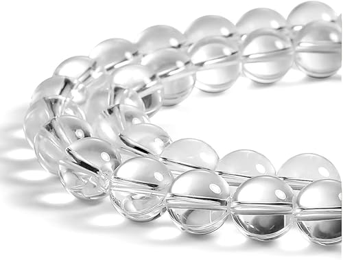 Miniatura 1 de Adabele GS17-4 - 2 hebras de piedras preciosas de cuarzo blanco transparente creadas en laboratorio de 0.157 in (0.16 pulgadas) pequeñas cuentas de