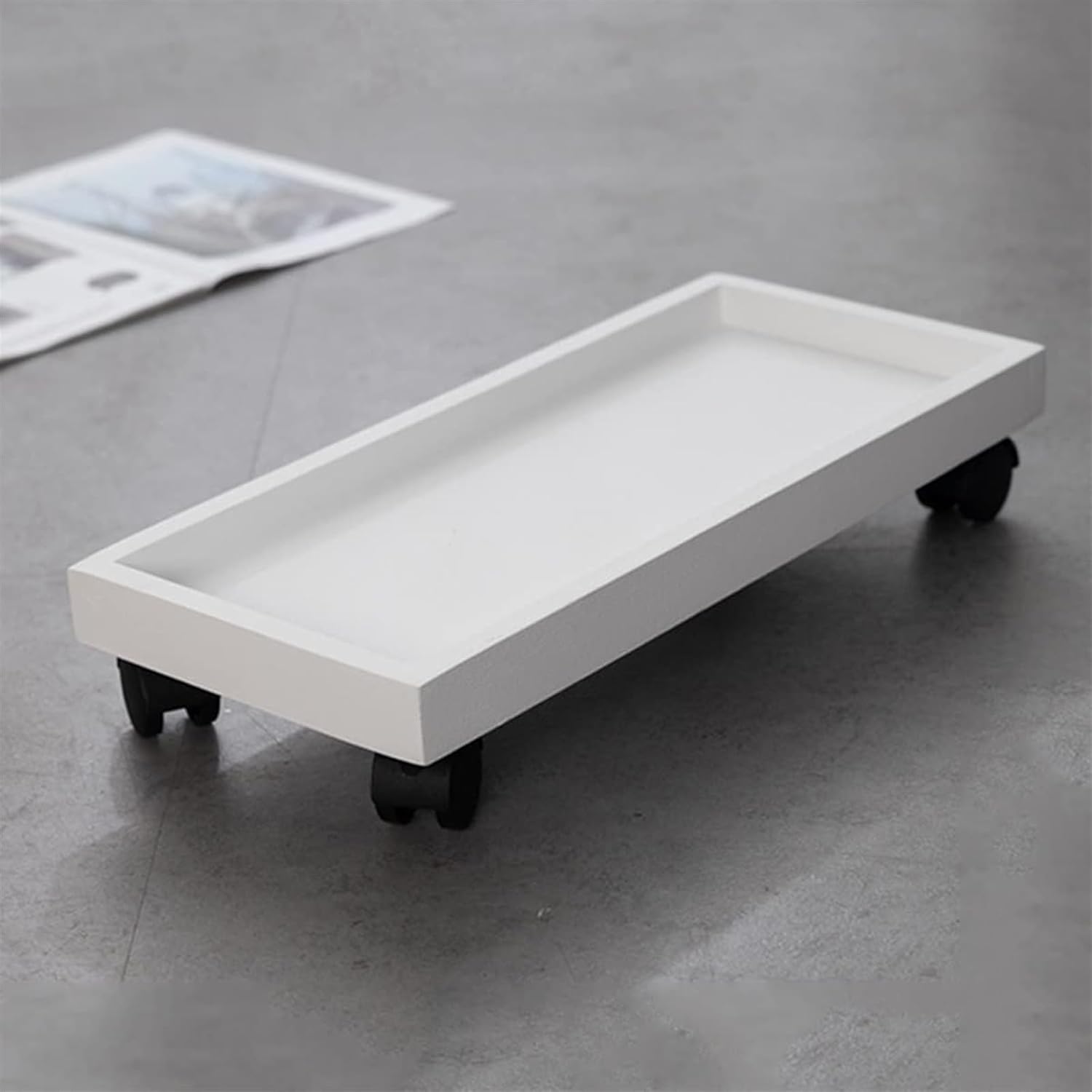 移動可能な植物トレイ 長方形の植物トロリー キャスターホイール付き