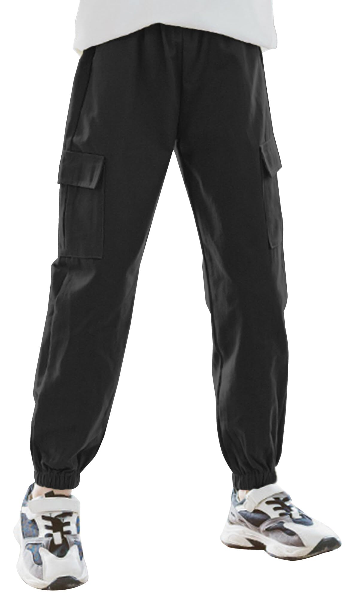Mode Enfant Décontracté Pantalon Cargo Fille Happy Cherry - Taille élastique - Style Streetwear Décontracté 3-15 Ans Vêtement Streetwear élastique