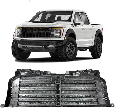 Front Upper Radiator Grille Air Shutter Assembly Compatible With 2021-2023 Ford F-150,Replace ML3Z-8475-C ML3Z-8475-A