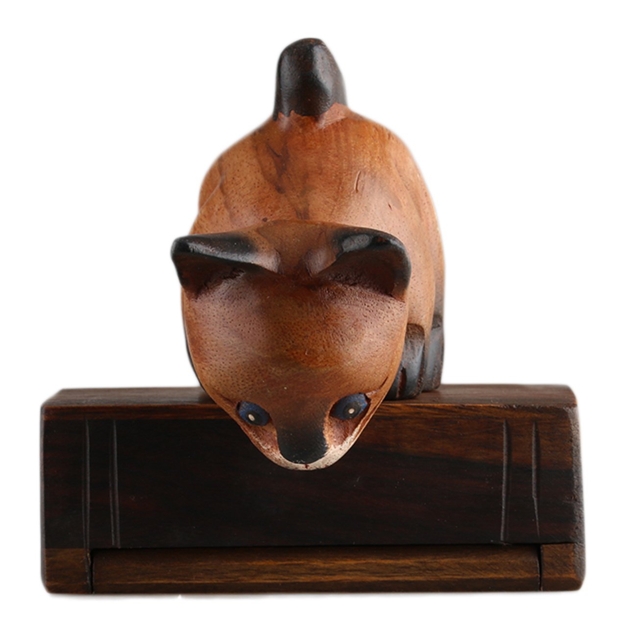 ART-CRAFT HTKA021 Holzkatze Kantensitzer bemalt 10 cm