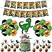 Miotlsy Globos de Dinosaurio Set ，Juego de decoración de cumpleaños de dinosaurio， Globos de Dinosaurios para Cumpleaños，Selva Decoracion Dinosaurios Cumpleaños para Niño