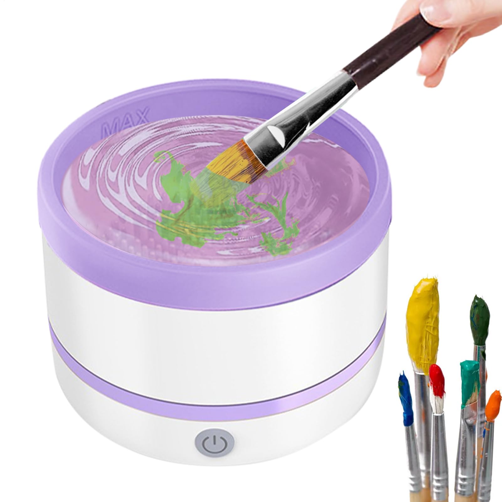 Nettoyant pour éponges et pinceaux de fond de teint à technologie rotative douce