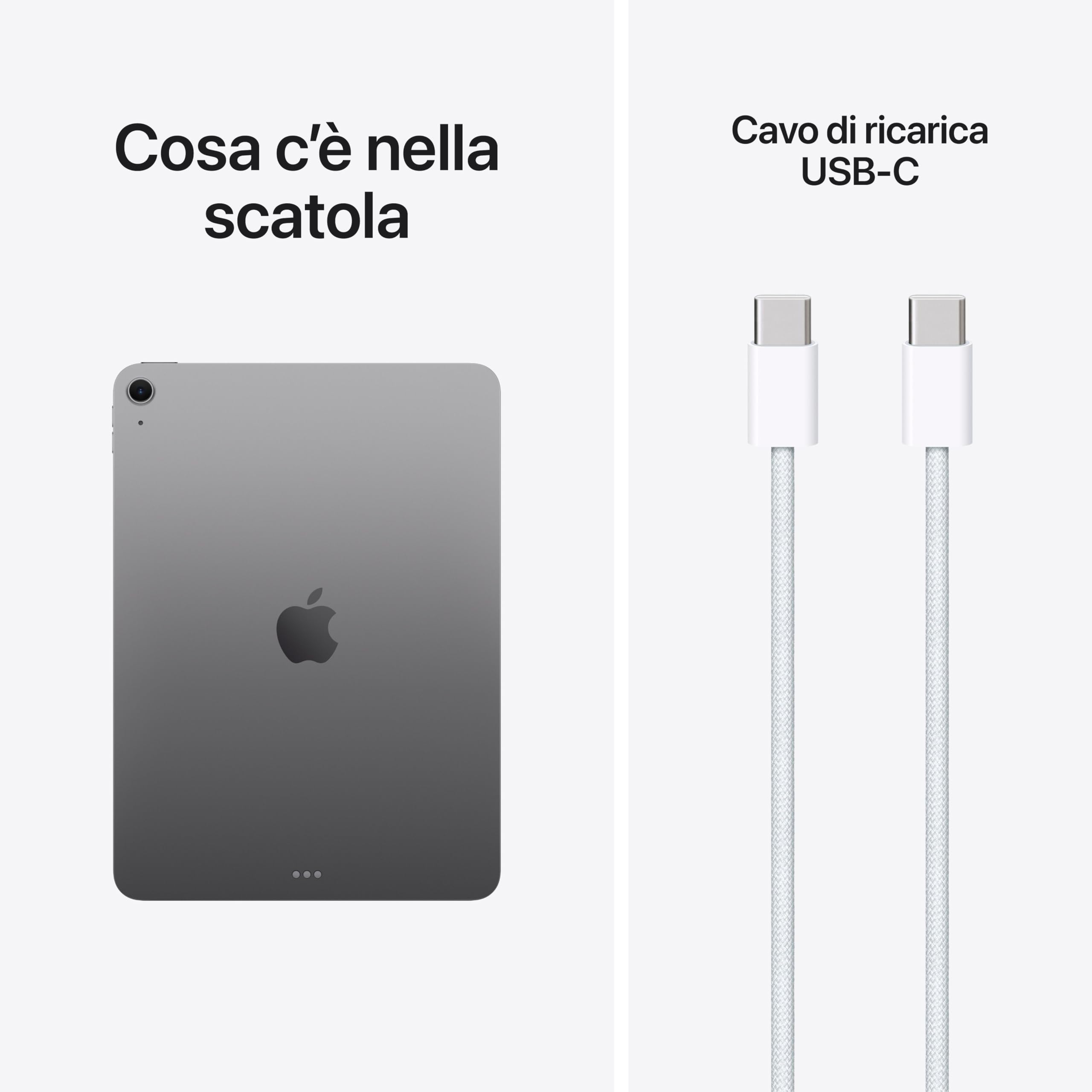 Apple iPad Air 11'' (M4): display Liquid Retina, 128 GB, fotocamera frontale e posteriore da 12MP, Wi-Fi 7 con chip Apple N1 – Grigio siderale