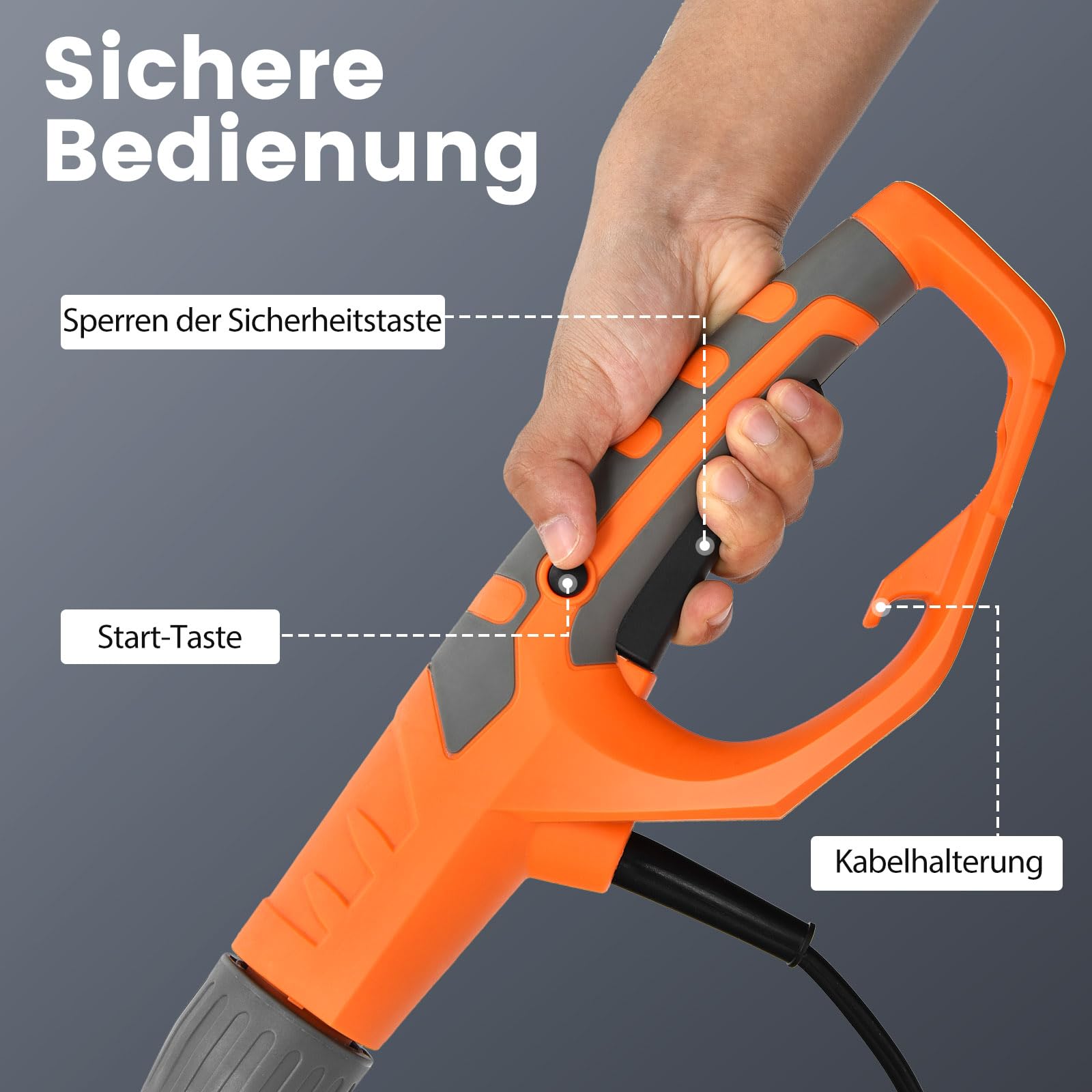 SOARS Hochentaster elektrisch 750W, Teleskop Astsäge mit 20 cm Schwertlänge, 60° Neigung Motorkopf, Kettensäge bis ca 4 m Arbeitshöhe, 11m/s Schnittgeschwindigkeit