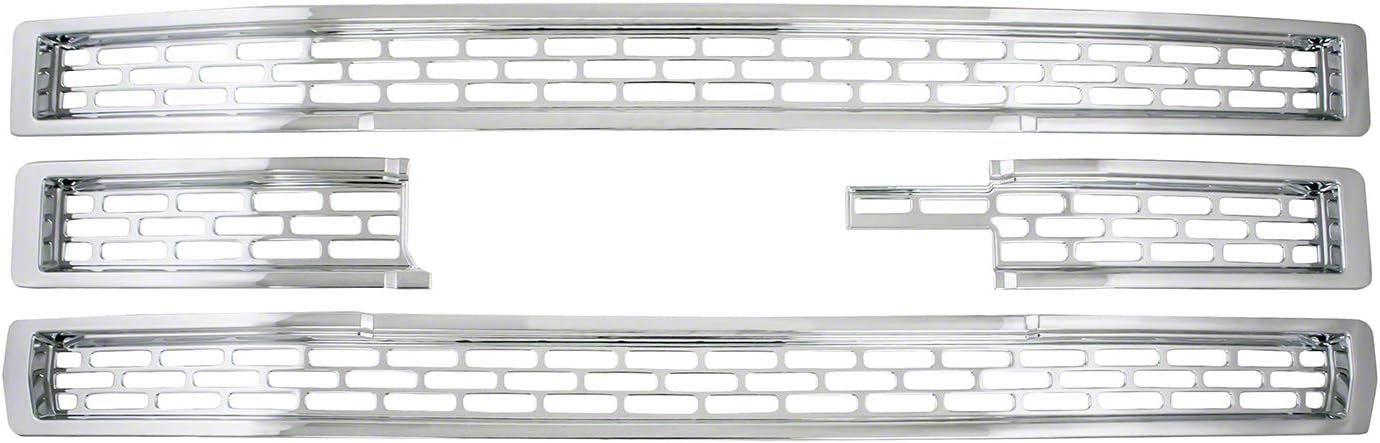 CCI Grille Insert GI123, Overlay, 1 Piece, Chrome Plated, ABS Plastic, With Emblem Cutout, Fits 2014-2015 GMC Sierra 1500 SLT/SLE and Base Models