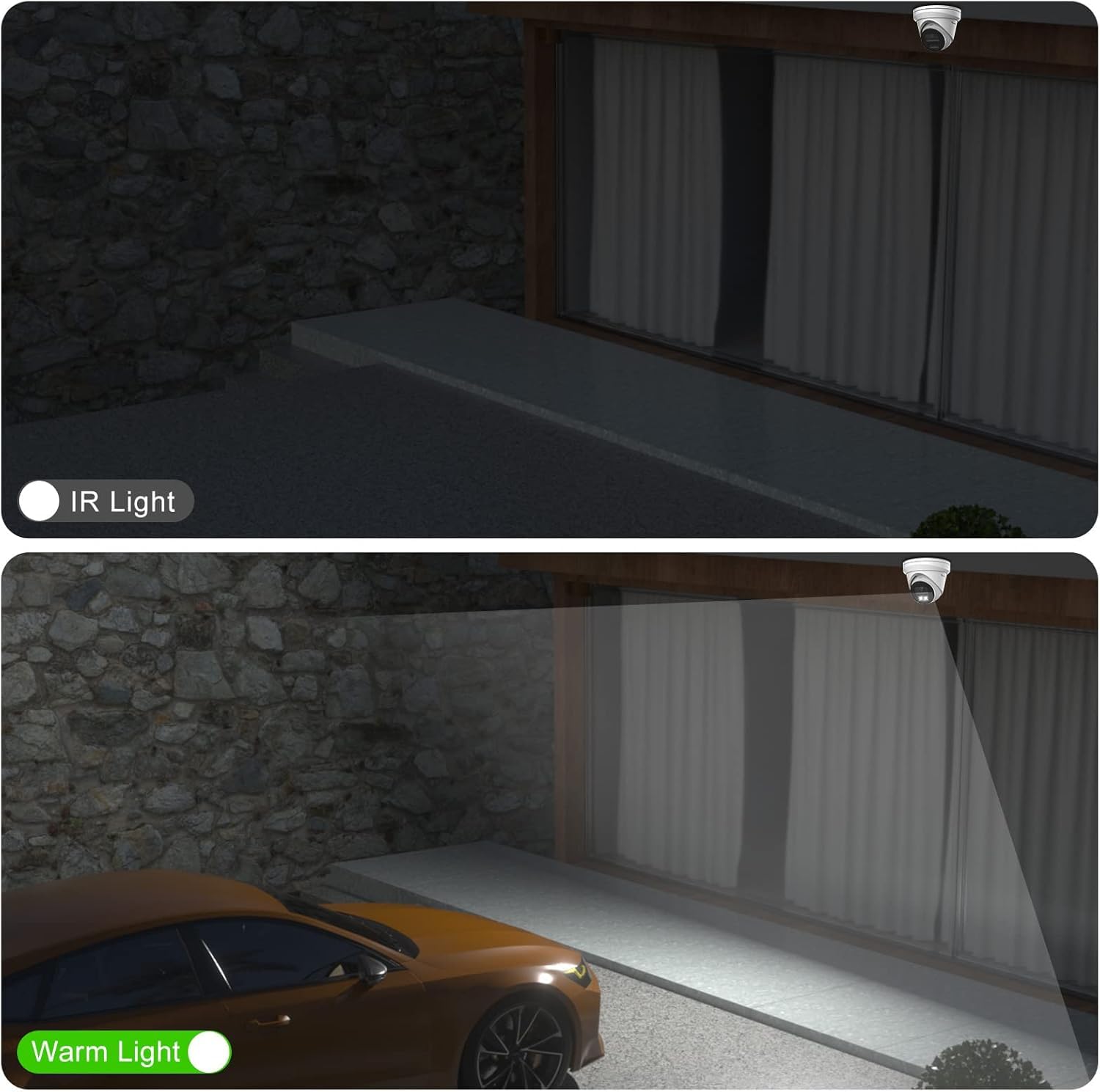 Anpviz 5MP PoE IP Camera with Audio, Full Metal Wired Turret Security Camera Outdoor, Human Vehicle Detection, Smart Color Night Vision, 3072x1728@20fps, 114° FOV, WDR, IP67 Waterproof, IPC-D3053WD-S