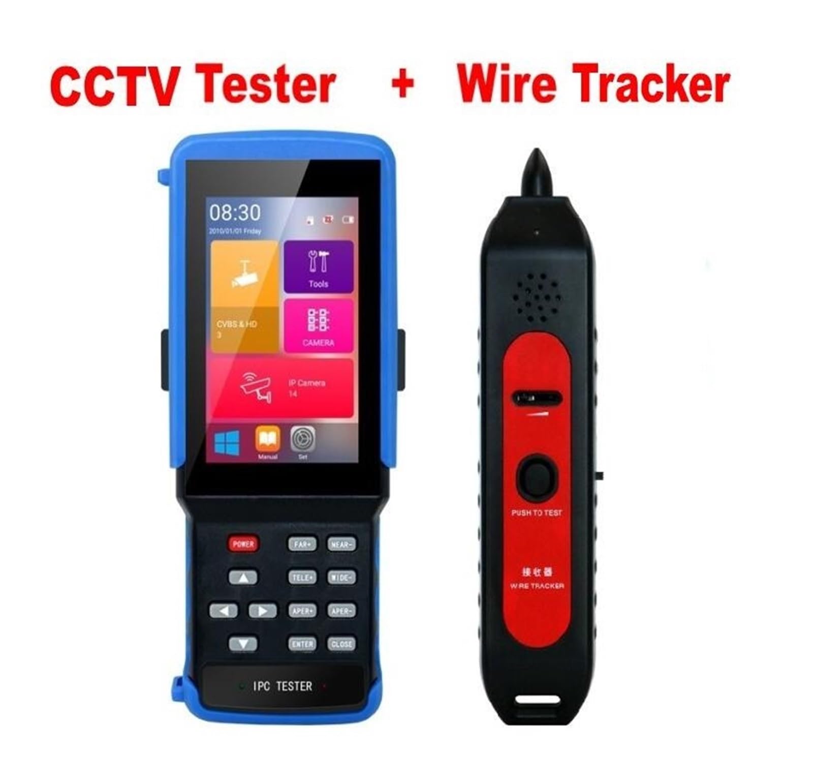 Tester Portatile per Fotocamere, IPC9310 Plus 4k Tester for Telecamere di Sicurezza IP 1080P 8MP AHD TVI CVI CVBS SDI all in 1 CCTV Tester Monitor Utp Poe Ottico Test di Videosorveglianza