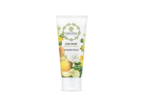 THERAPINA Crema de manos de melón de pepinoloción de manos para manos secas, crema de manteca de karitéloción perfumada natural, para mujeres y