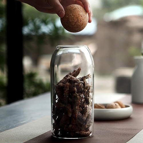 Miniatura 4 de Contenedor de vidrio transparente de 27.1 fl oz27 onzas con tapa redonda para café, especias, dulces, sal, galleta de terrario fresco