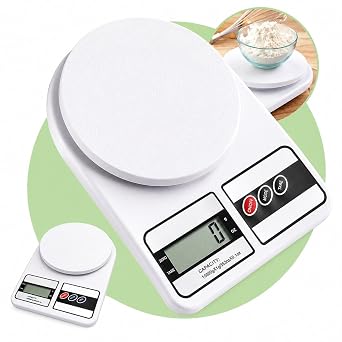 Balança de Cozinha Digital 10kg Precisão 1g Função Tara, Display LCD, Múltiplas Unidades, Plataforma Antiderrapante, Des