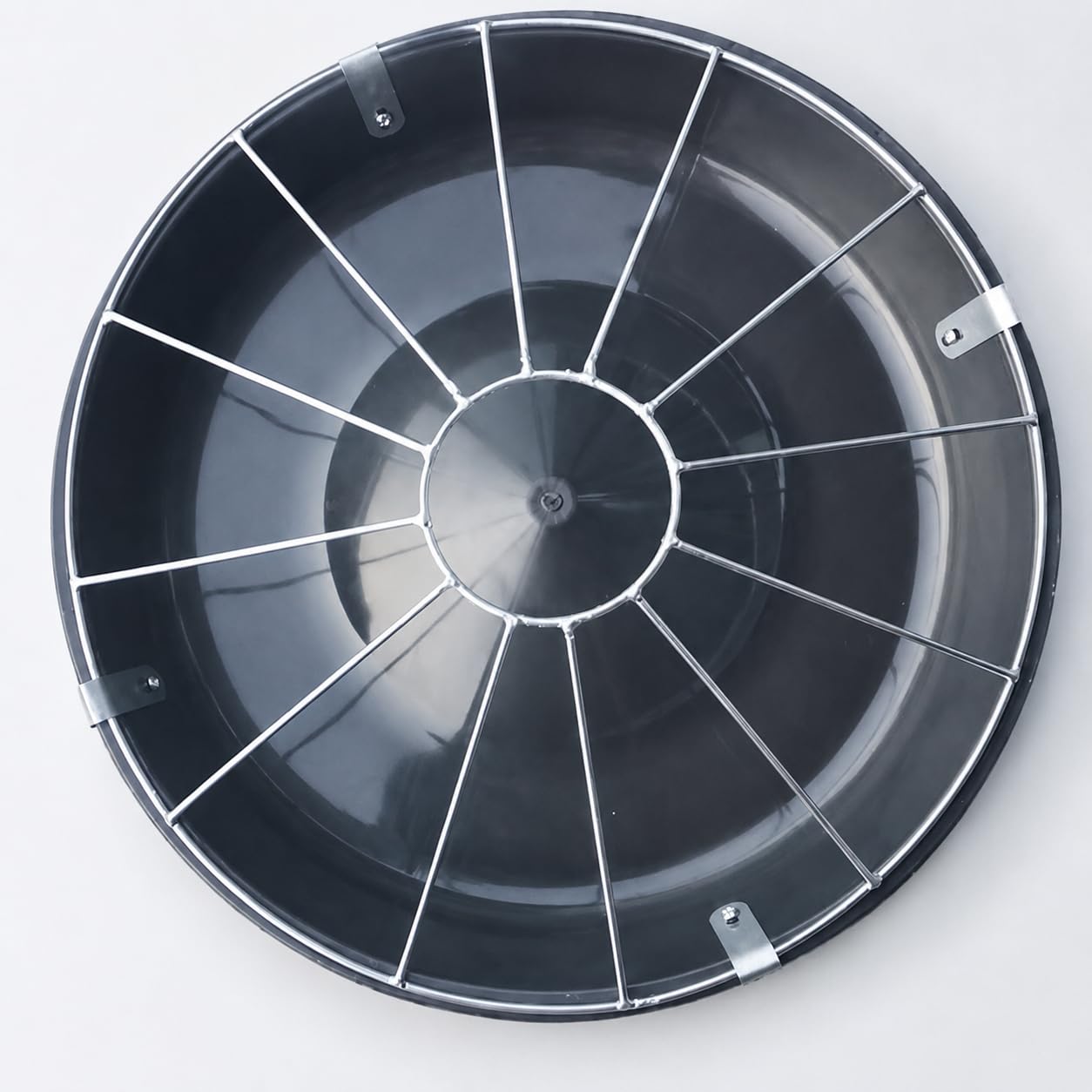 Mangiatoia automatica per pollame, in plastica resistente per allevamento, Abbeveratoio rotondo per anatre e oche da 60 cm con 10 fori [telaio singolo]
