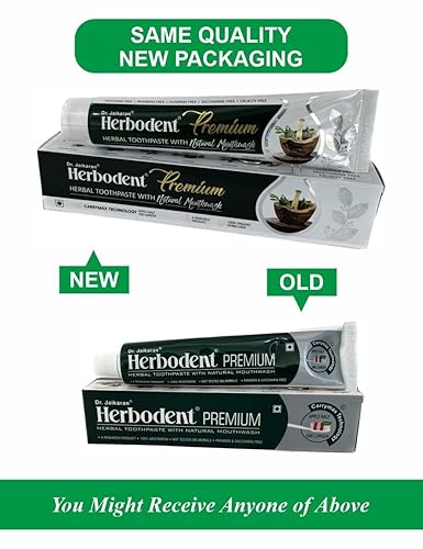 Miniatura 2 de Herbodent Premium - Pasta de dientes sin flúor, orgánica, blanqueador natural, vegano, sin sulfatos (6 paquetes, 3.5 onzas por tubo)