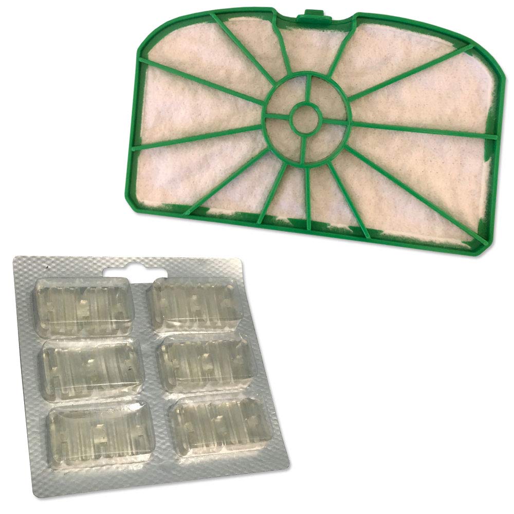 Mohmus Set - Motorfilter + 6 Air Fresheners For Vorwerk Kobold Vk 200, Vk200