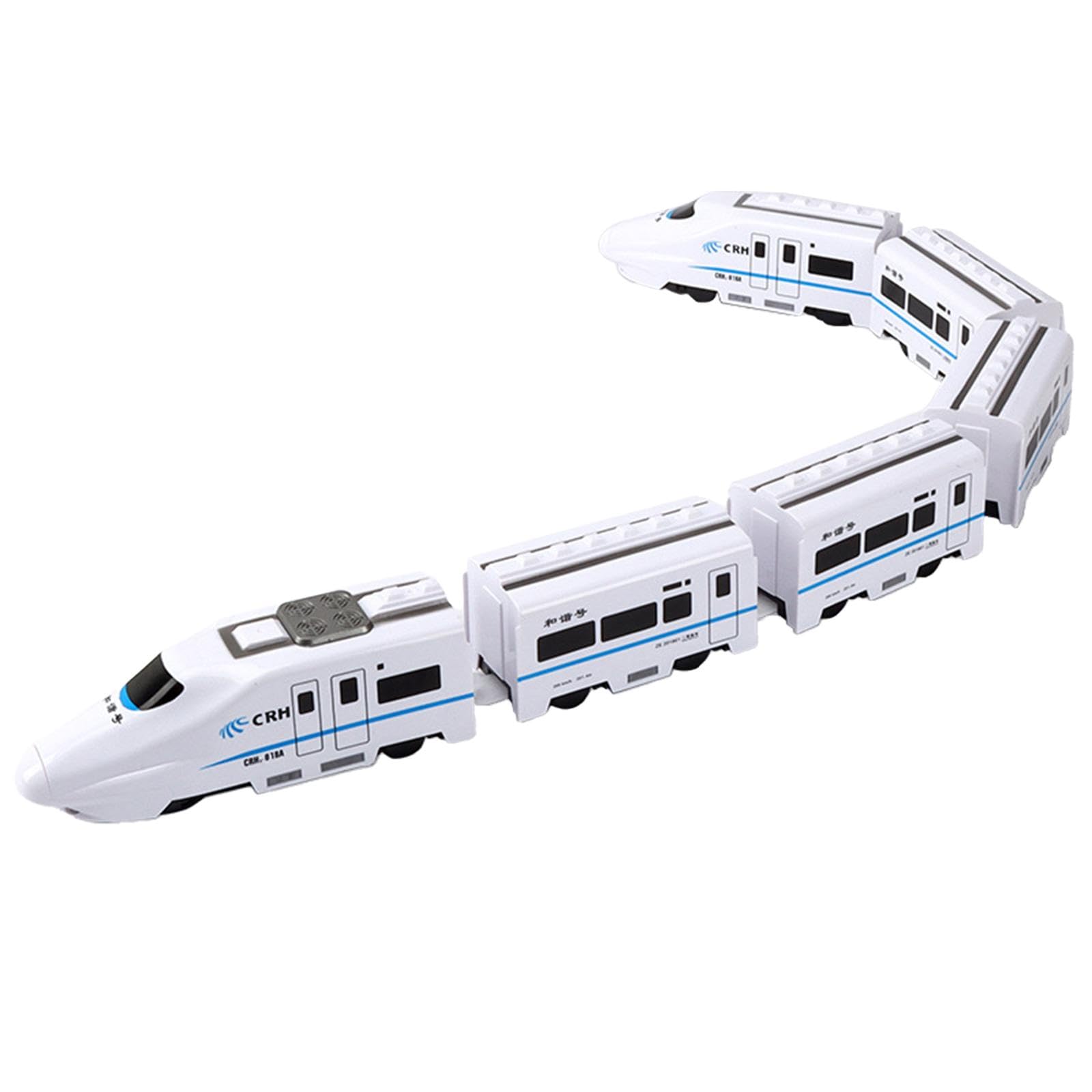 Trenino Elettrico Giocattolo Ad Alta velocità, Set Ferroviario per Bambini, Modello di Simulazione Ferroviaria, Playset in Materiale PP per L'inte, 6 carrozze