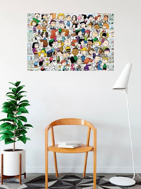 Miniatura 2 de BUY ART FOR LESS Póster artístico de collage de cacahuetes con licencia oficial de 36 x 24 pulgadas, impresión decorativa, papel de póster, listo