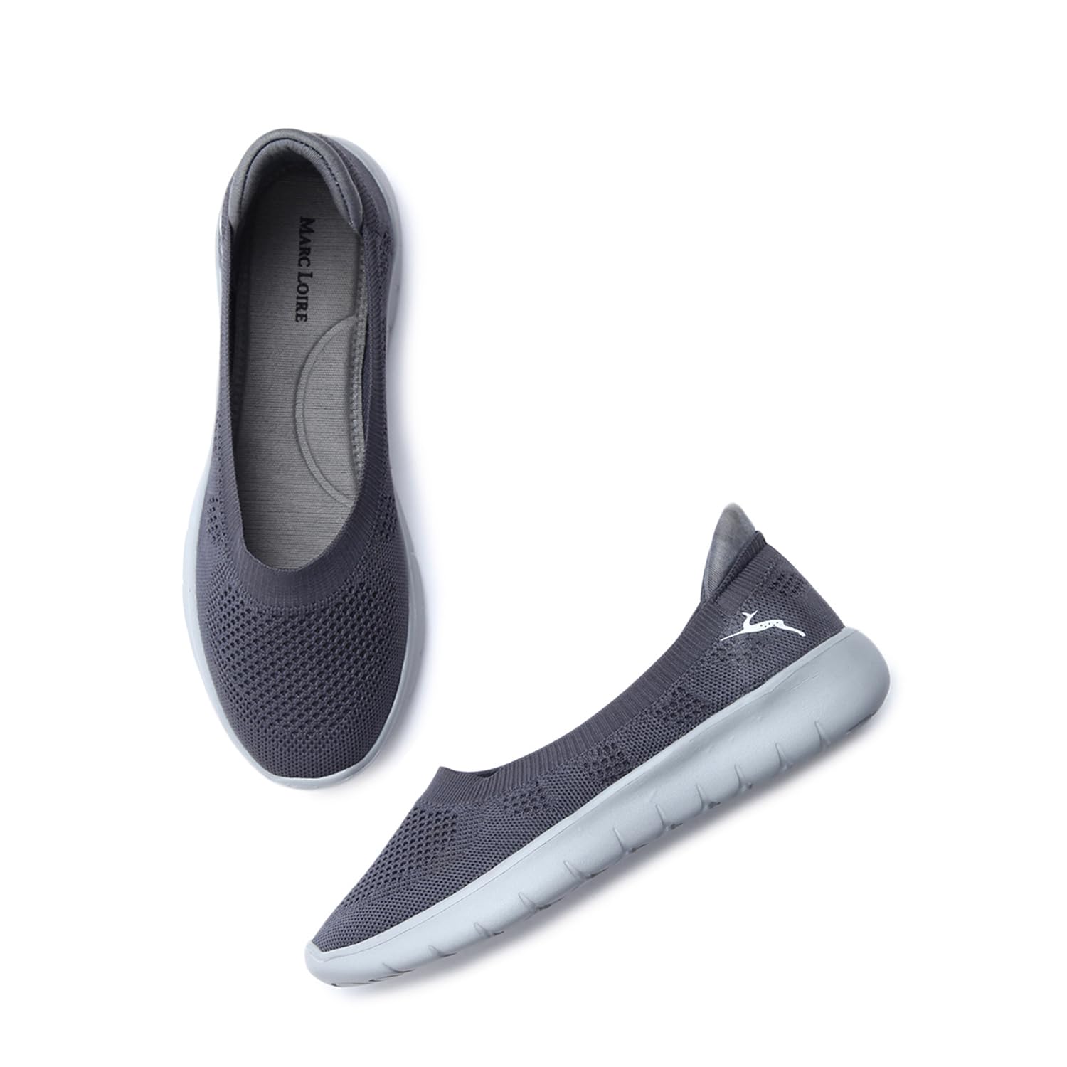 Women's Athleisure Lightweight Active Wear Knitted Mesh Slip on Comfortable Casual Flat Ballerina Shoes