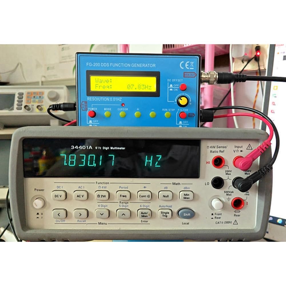 FG-200 DDS Fonction Générateur de Signal Compteur de Fréquence 0,01 Hz -500 KHz Module de Source de Signal Sinus + Carré + Forme D'Onde en Dents de Scie