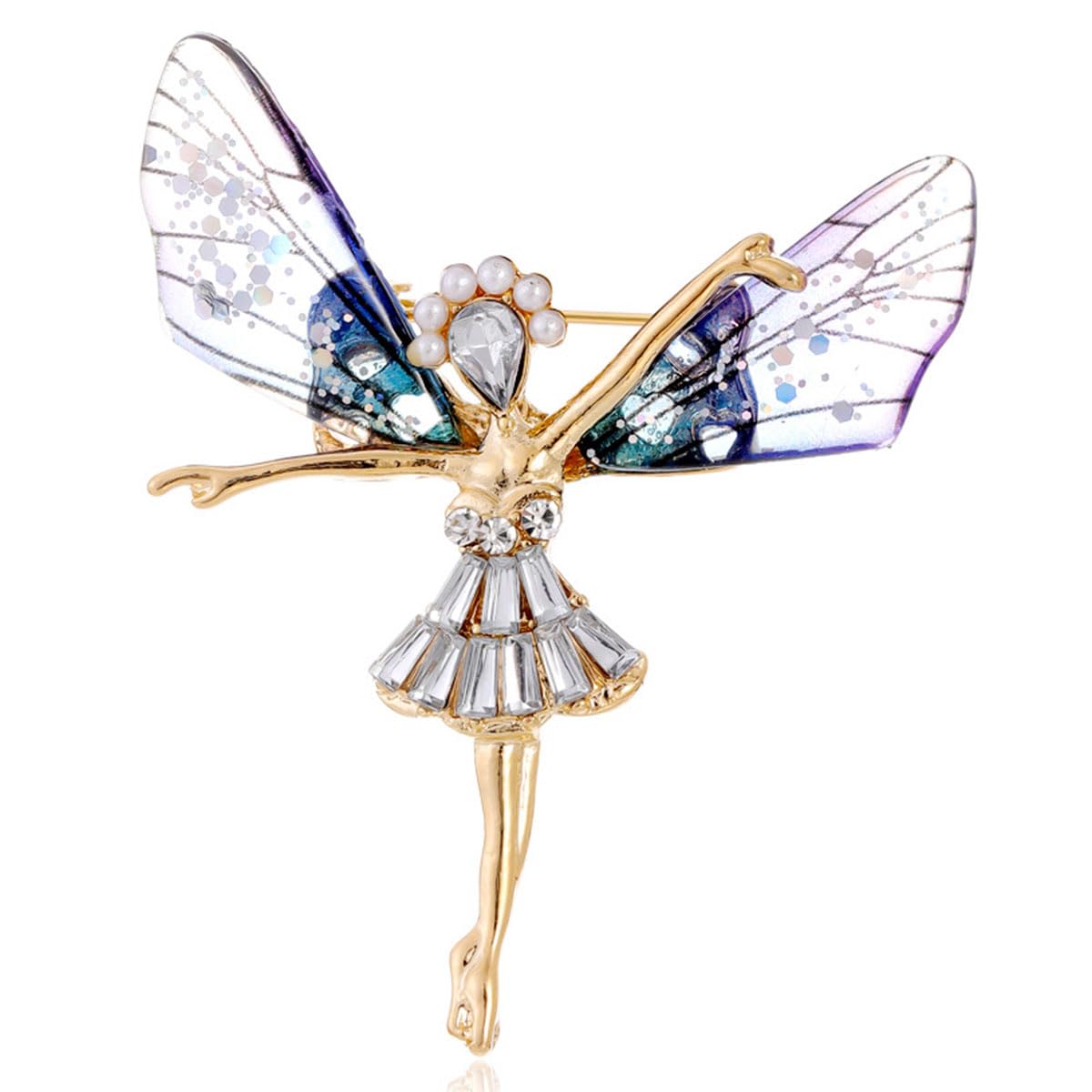 FAIRYGATE Rhinestone Brooch Clothing Jewellery Accessories Fashion Elegant Shiny Crystal Teardrop Brooches Wreath Pendent Lapel Pin，B36 — view 37