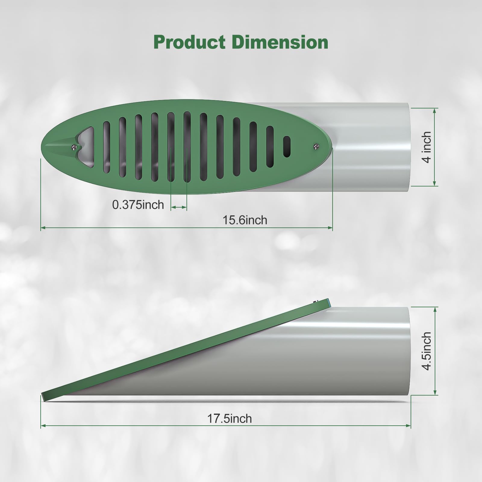 CrawlSpace-DIY Sump Pump Discharge Downspout Extension – Lawn & Yard Drain Grate with Waterproof Protection, Oval