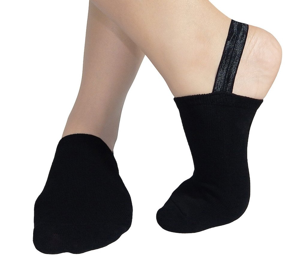 Halfsox-Women's Casual Cotton Sling-back No Show Half Socks