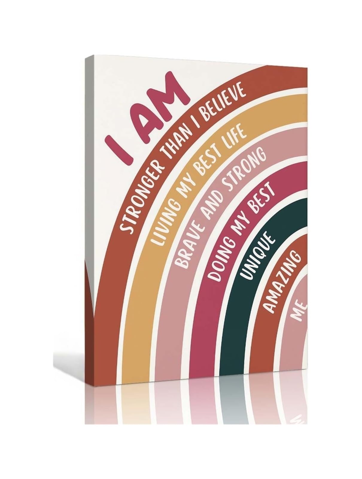 REIUAFWYGV I Am Affirmations for Poster Childrens Self Talk Wall-Art for Playroom Bedroom and Classroom Decor