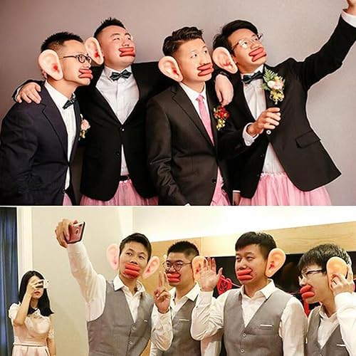 Miniatura 5 de GANAZONO 1 par de orejas de cerdo para cosplay, accesorios de disfraz de Halloween, diadema falsa para decoración de fiestas, celebraciones festivas