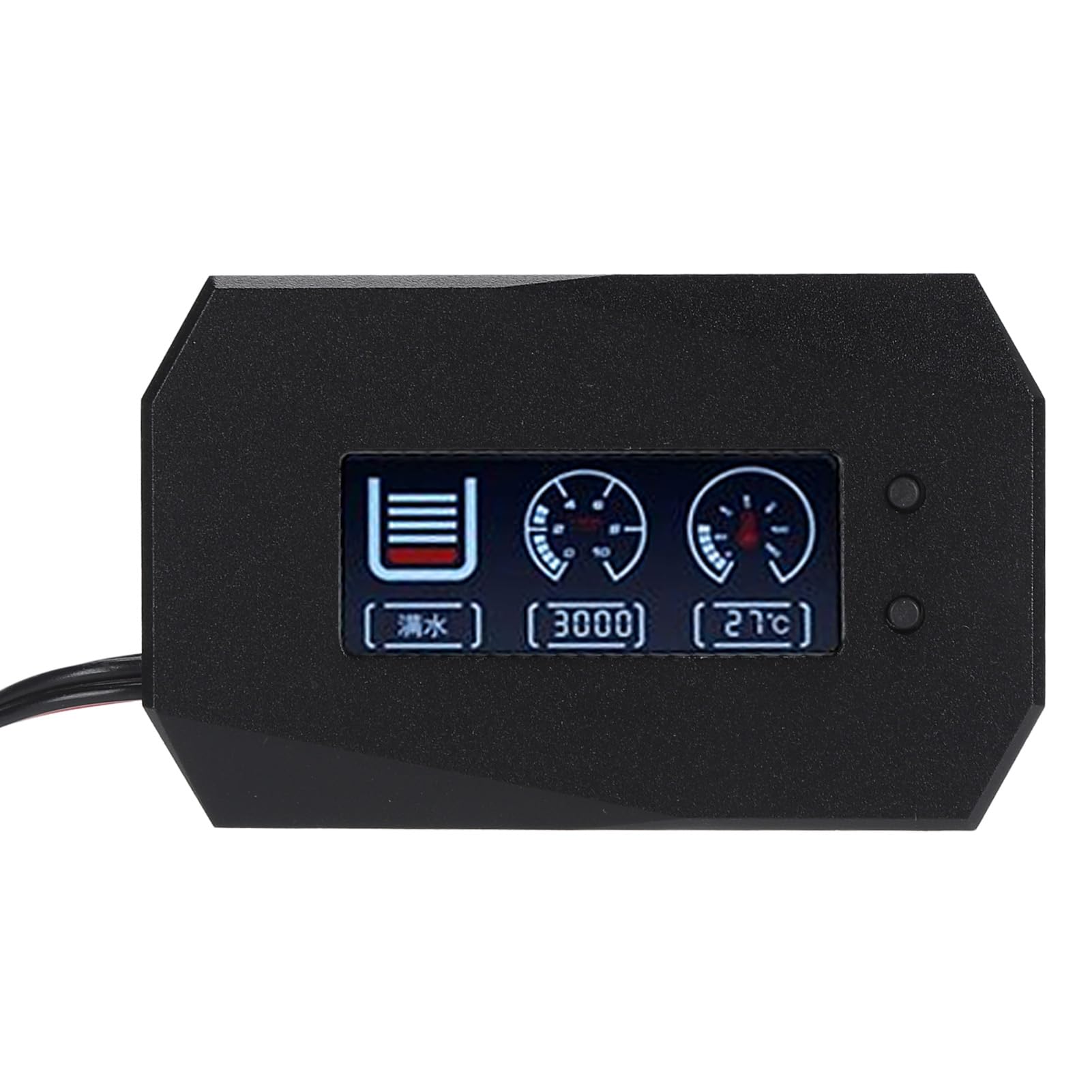 Termómetro de Refrigeración por Agua para PC, Pantalla de Refrigeración por Agua para PC, Pantalla de Temperatura para Kit de de Refrigeración por Agua (BLACK)