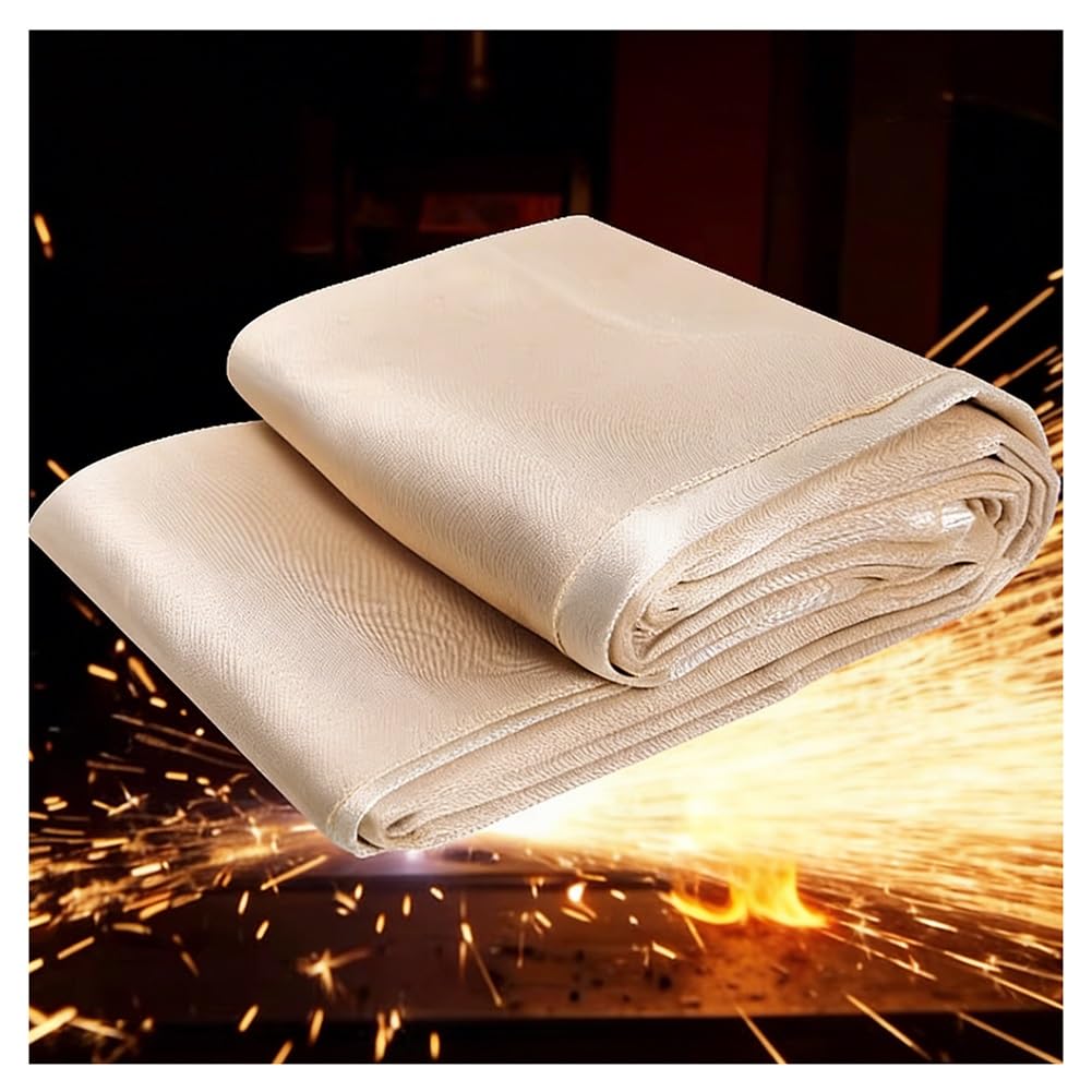 Couverture de soudage, 1700 ℃ en tissu résistant à la chaleur, rideau de soudure, tapis de protection ignifuge, couverture anti-feu d'urgence pour barbecue de camping industriel