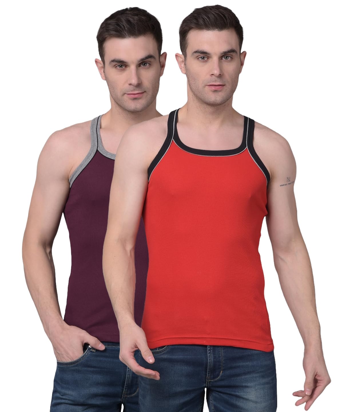 dollar bigboss Men's Solid Cotton Gym Vest (Colour May Vary)-picture-40