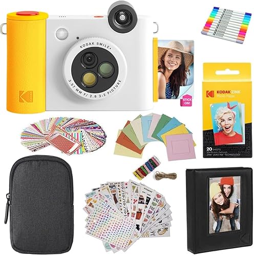 Miniatura 9 de Kodak Smile+ Cámara digital de impresión instantánea 2 en 1 e impresora de fotos inalámbrica Bluetooth - 10 MP, lente giratoria de efecto especial