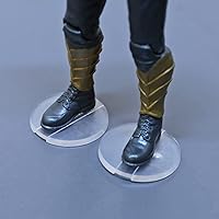 FIGURESLAB 28-Pack Clear 6-Inch Action Figure Display Stands with Pegs - Fits Marvel Legends, GI Joe, DC, MOTU