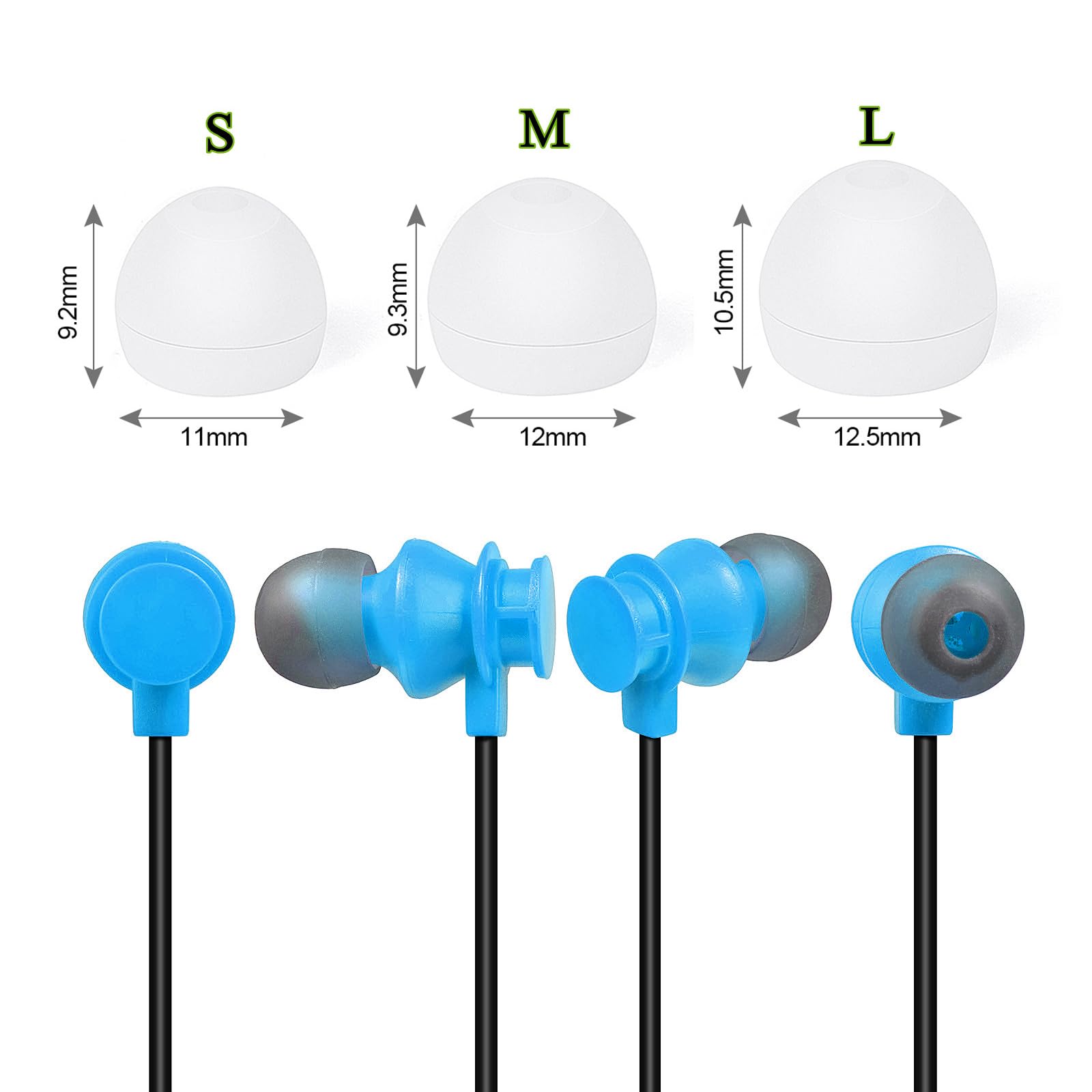 Auricular de Radio de Seguridad Compatible con Motorola TLKR-T60 T80 T82 T-92 H2O T80 Extreme T82 Extreme Walkie Talkie, Ligero, Forma G con micrófono (Azul, 10 Pack)