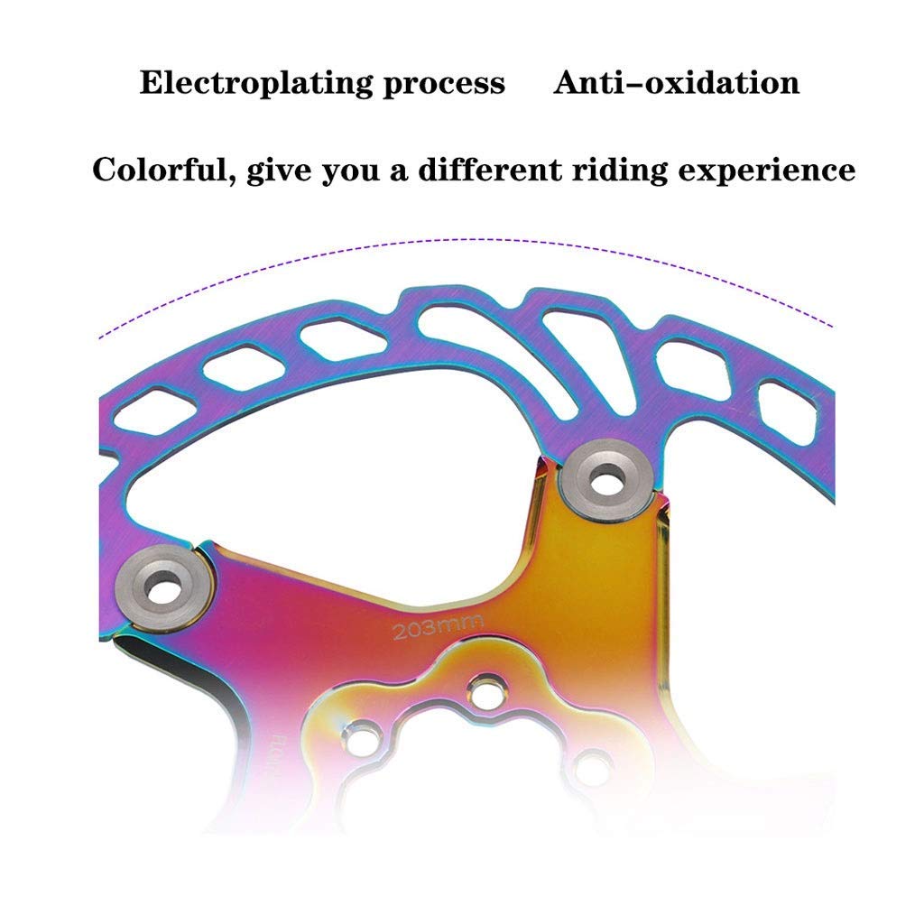 Rotor Flottant de Frein à Disque de vélo de VTT 180mm / 203mm en Acier Inoxydable 6 Trous - coloré