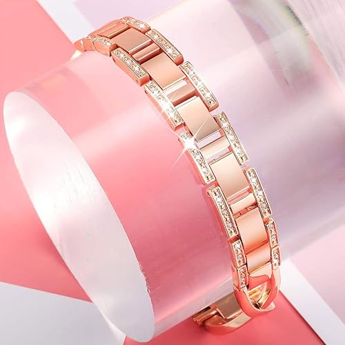 Miniatura 5 de Sankel Compatible con correas de reloj Google Pixel para mujer sin huecos cadena de repuesto de metal pulsera de diamantes de imitación correa de