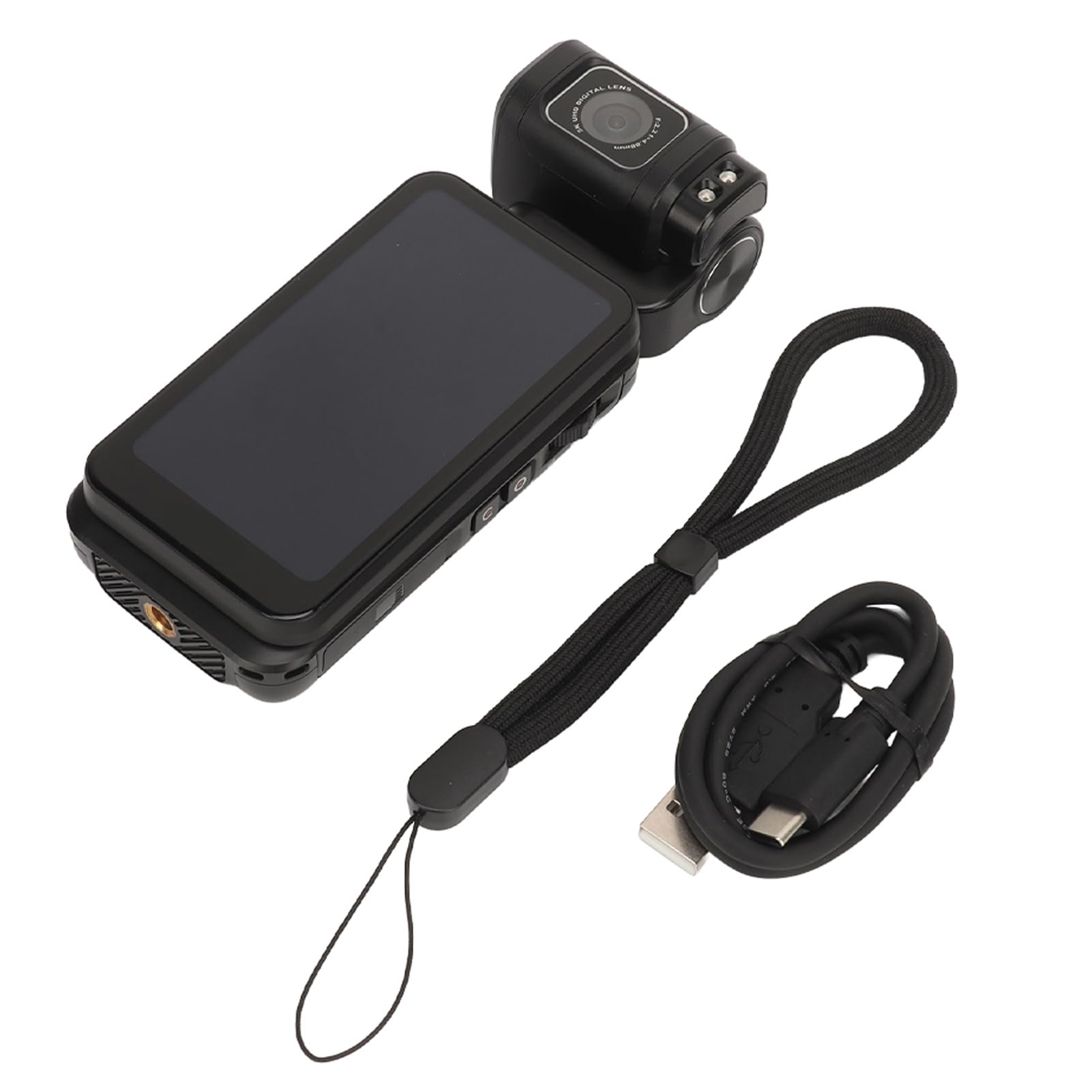 Videocamera 5K, videocamera da 36 MP WiFi Vlogging, zoom digitale 10x, touch screen girevole a 120 gradi, grandangolo da 3250 mAh, supporto di archiviazione 64 G