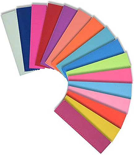 Vista 9 de Paquete de 10 soportes para paletas de sublimación, color blanco, fundas aislantes de neopreno para helados, bolsas para paletas congeladoras Blanco