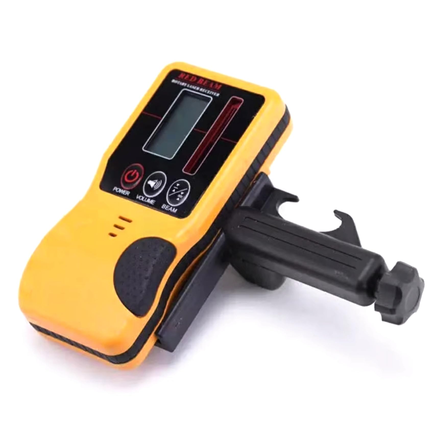 2 receptores láser rotativos autonivelantes para exteriores, detector de nivel de burbuja láser rotativo con abrazadera resistente, luz roja