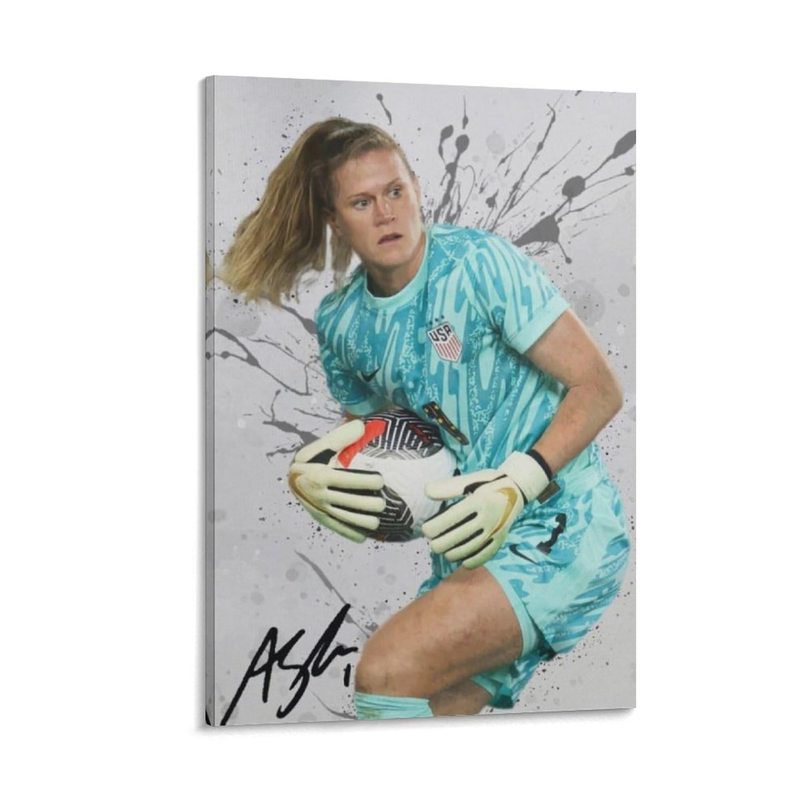 FCOIN Alyssa Naeher Canvas Poster Canvas Poster Wall Art Picture Prints Hanging Photo Decor Home Posters Artworks 16x24inch(40x60cm)
