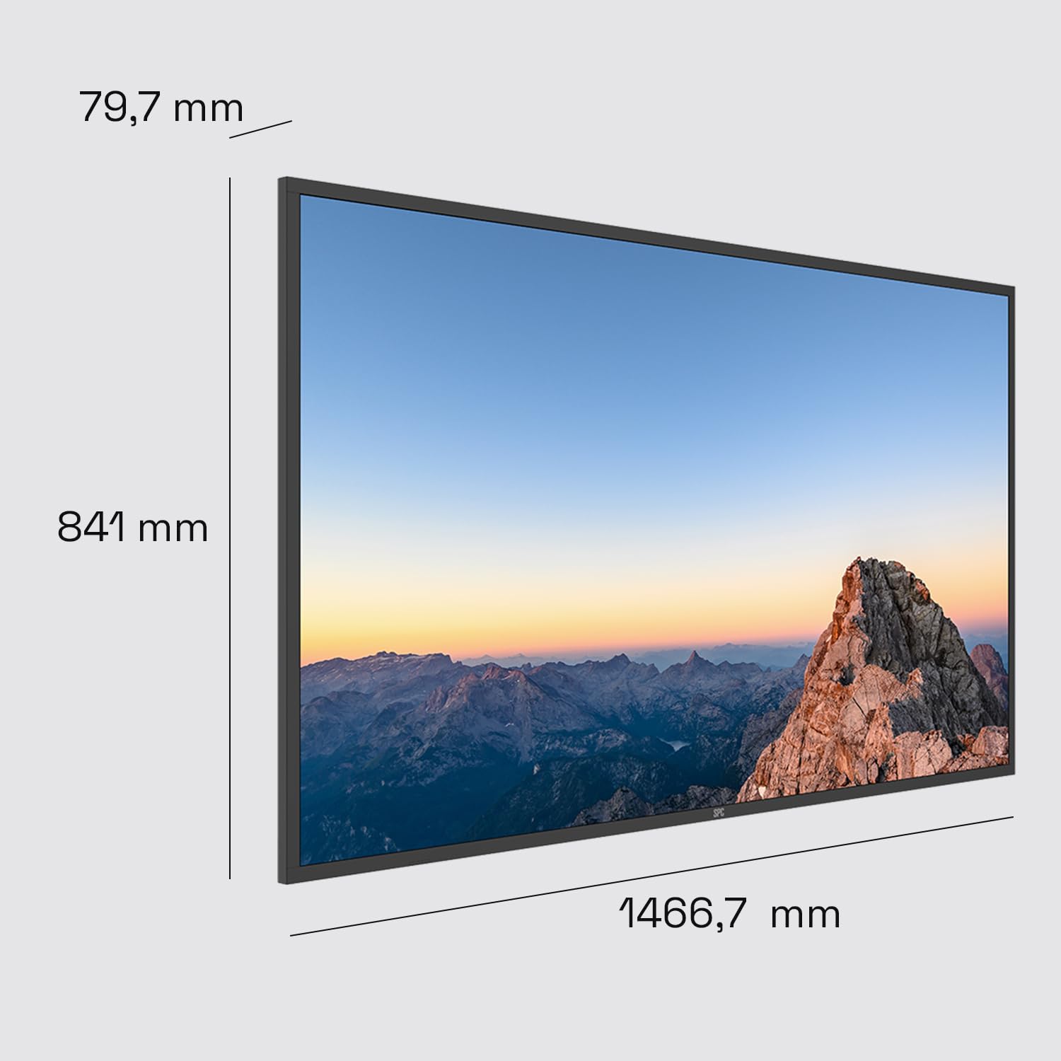 SPC LUMACORE Display 65" - Pantalla 4K UHD | Display Salas de reuniones y señalización Digital | WiFi, Bluetooth, HDMI, Salida de Audio, 2 Altavoces, VESA | Android OS | Brillo 500 CD/m² y Uso 24/7