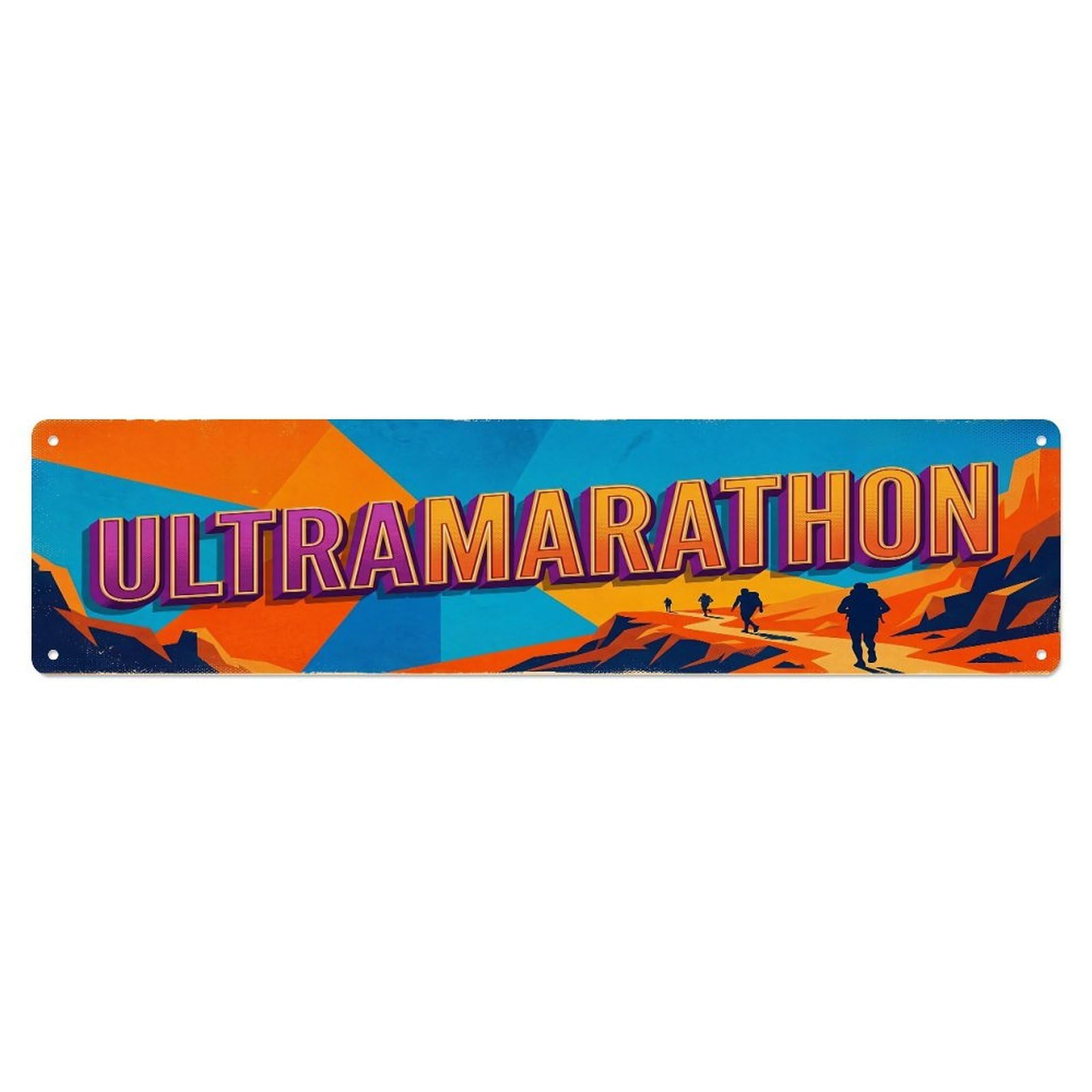Vintage Ultramarathon Outdoor Activity Sports Metal Tin Sign