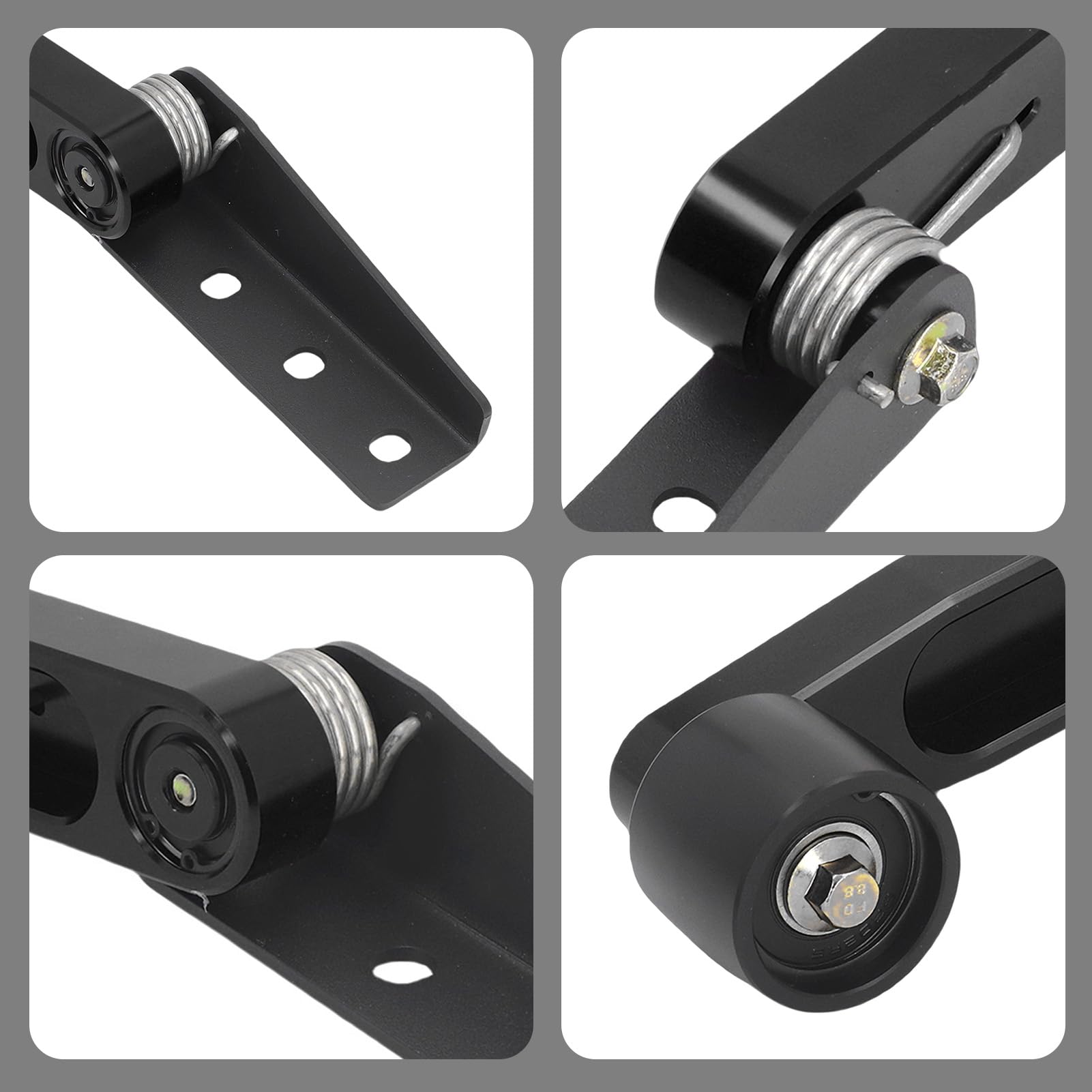 Napinacz Paska Rolka Stabilizatora Koła Pasowego Luźnego Zestaw Rolek Napinacza Paska Motocykla ze Stopu Aluminium do Spyder F3 RT 2014 2024 z Kołem Pasowym do Użytku Zamiennego (BLACK)