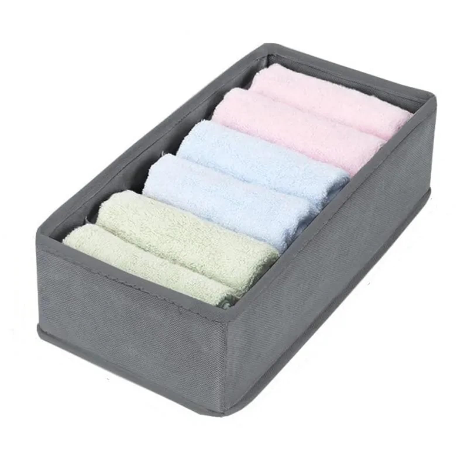 LuoAXINN Underwear Organizer Underwear Bra Socks Storage Box Clothes Organizer Cabinet Drawer(Grey 6 grids)