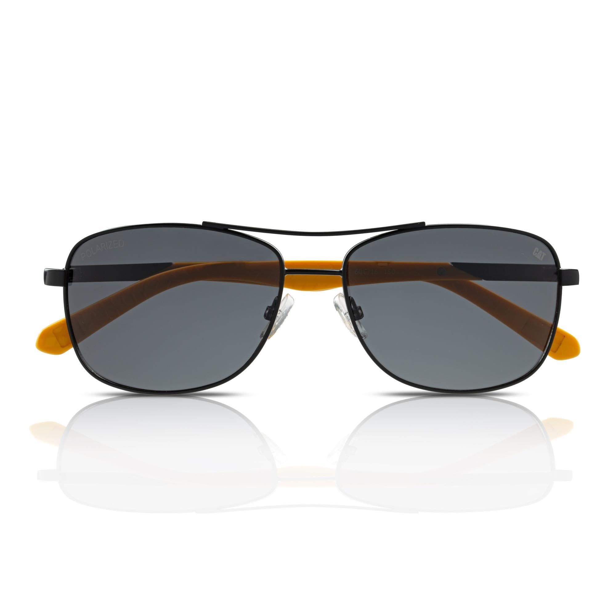 Cat erpillar CTS-8023 - Gafas de sol para hombre 004P negro mate/humo sólido polarizado, Black