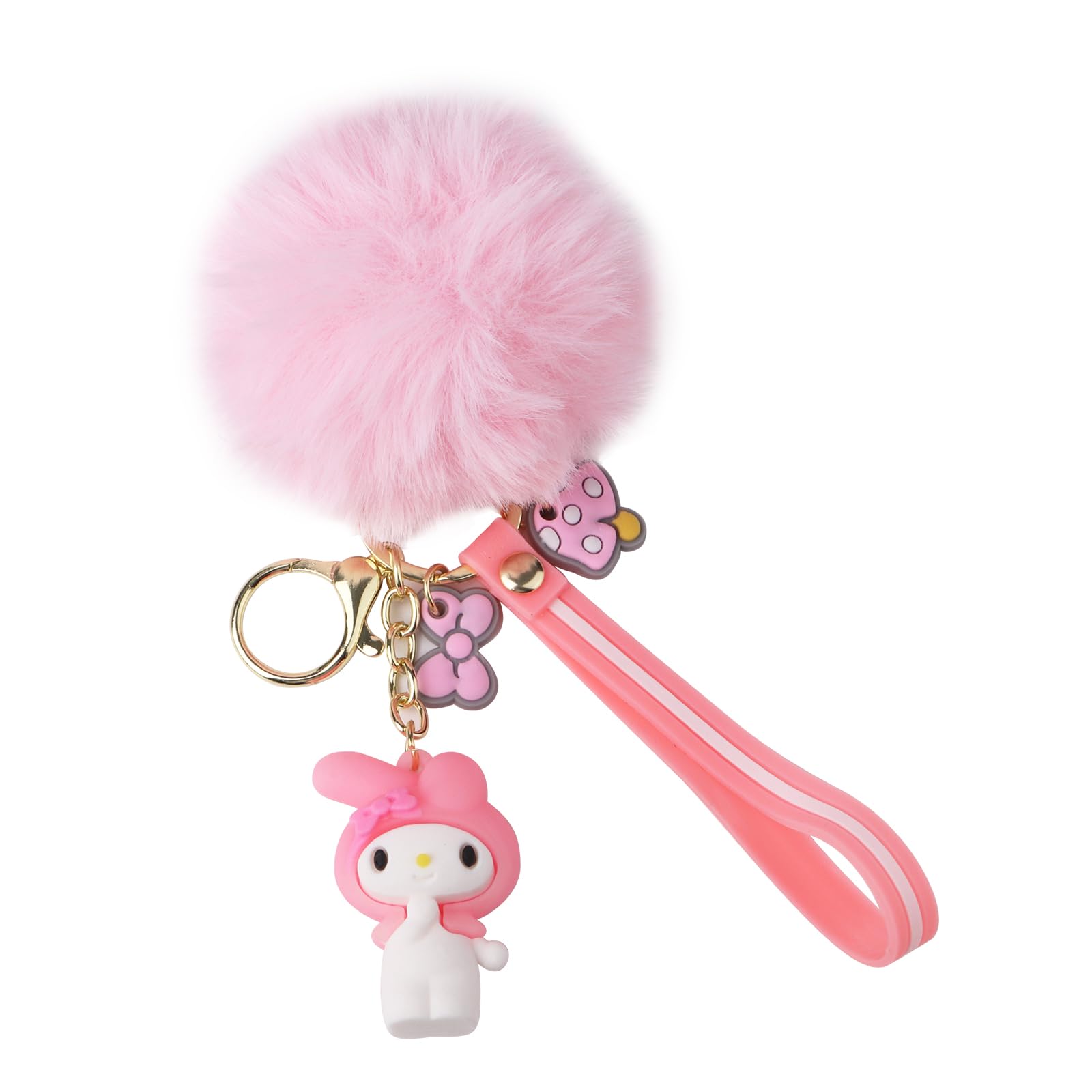 yiwooute Wrist Anime Keychain,Kawaii Car Keychain Accessories,Key Purse Handbag Charms for Women
