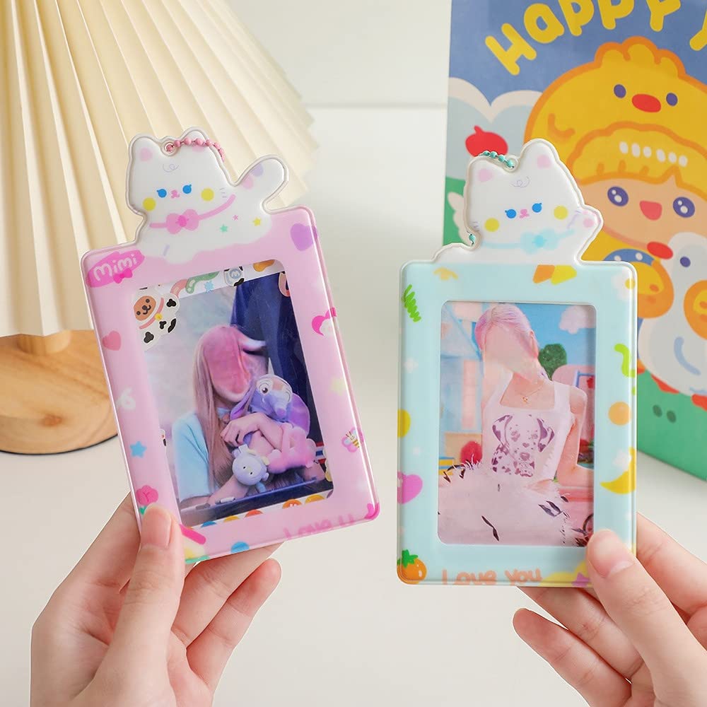 Amazon.com: Kpop Photocard Holder with Keychain Y2K Kawaii Cartoon
