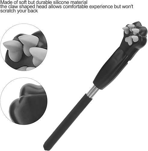 Miniatura 2 de Lindo rascador telescópico de acero inoxidable extensible, juego de rascador de espalda, rascador de espalda, rascadores de espalda de garra de