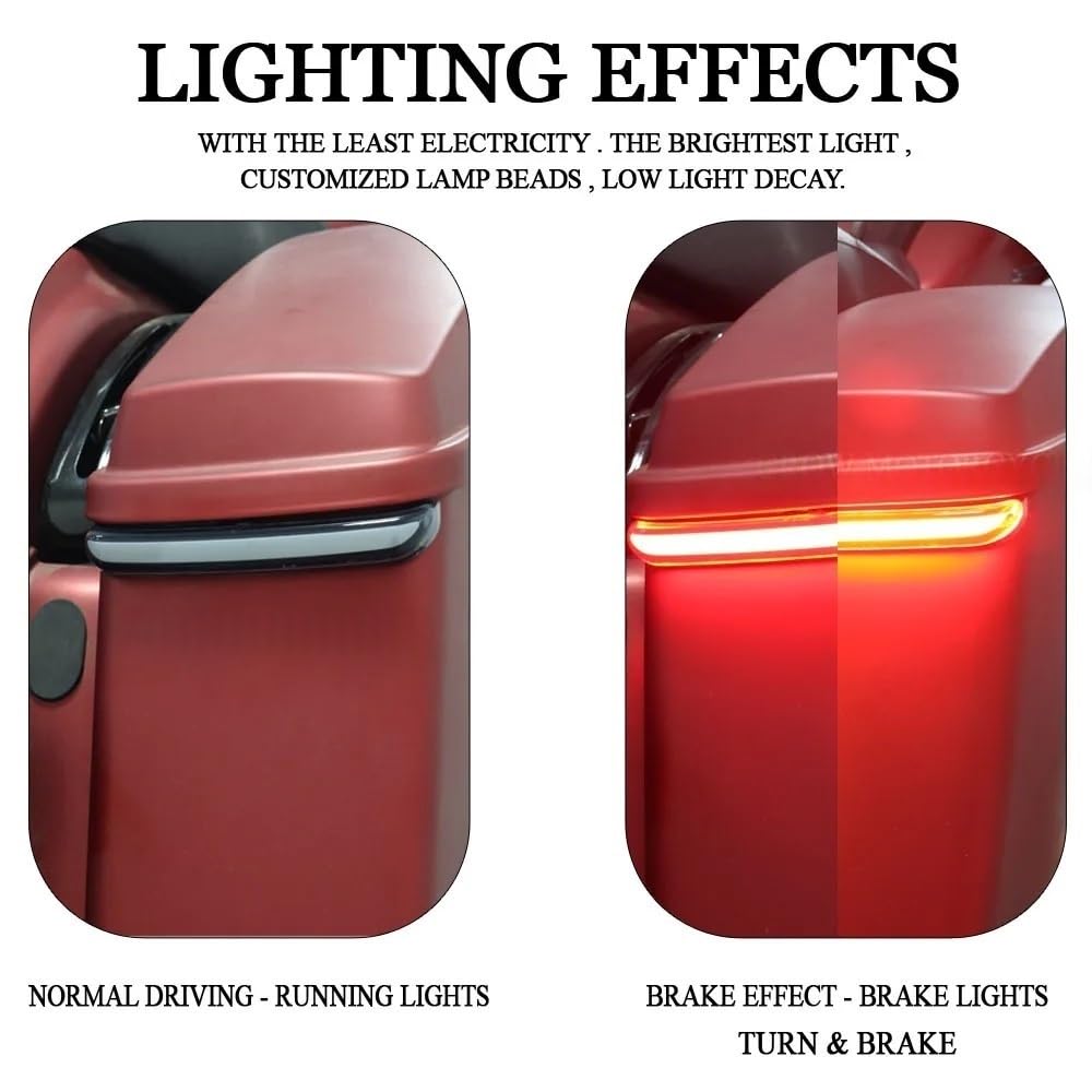Faro Posteriore Stop Running Luci Posteriori A LED Per Borse Laterali Per Motocicletta, Per Tracer Illuminazione A Solida Per Modelli Touring FLH/FLT Road King E CVO