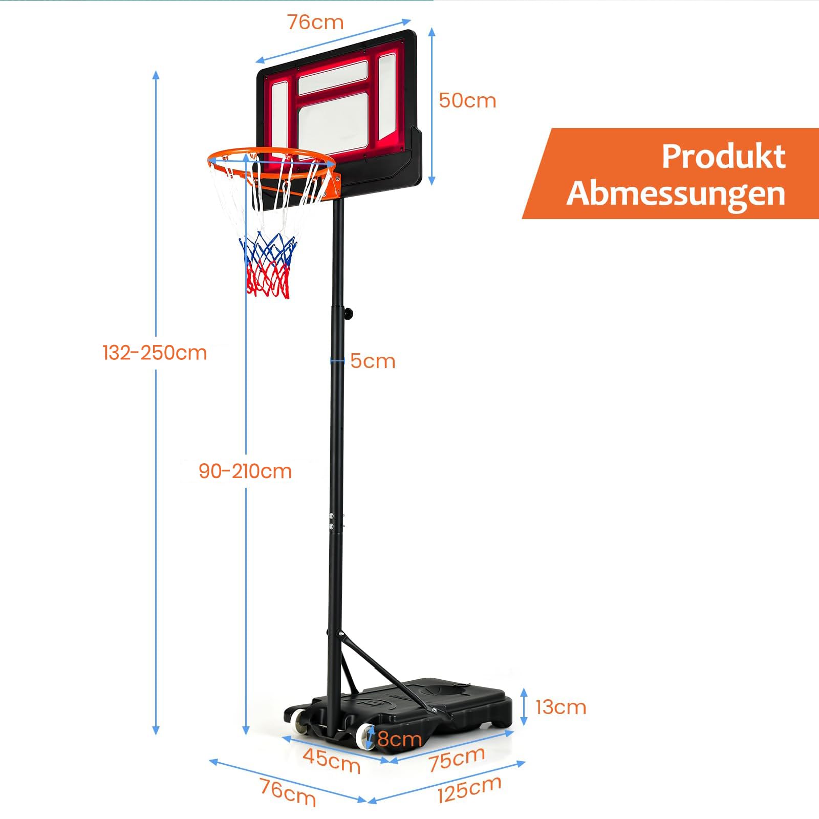 GOPLUS Outdoor Basketball Basket Basket for Children and