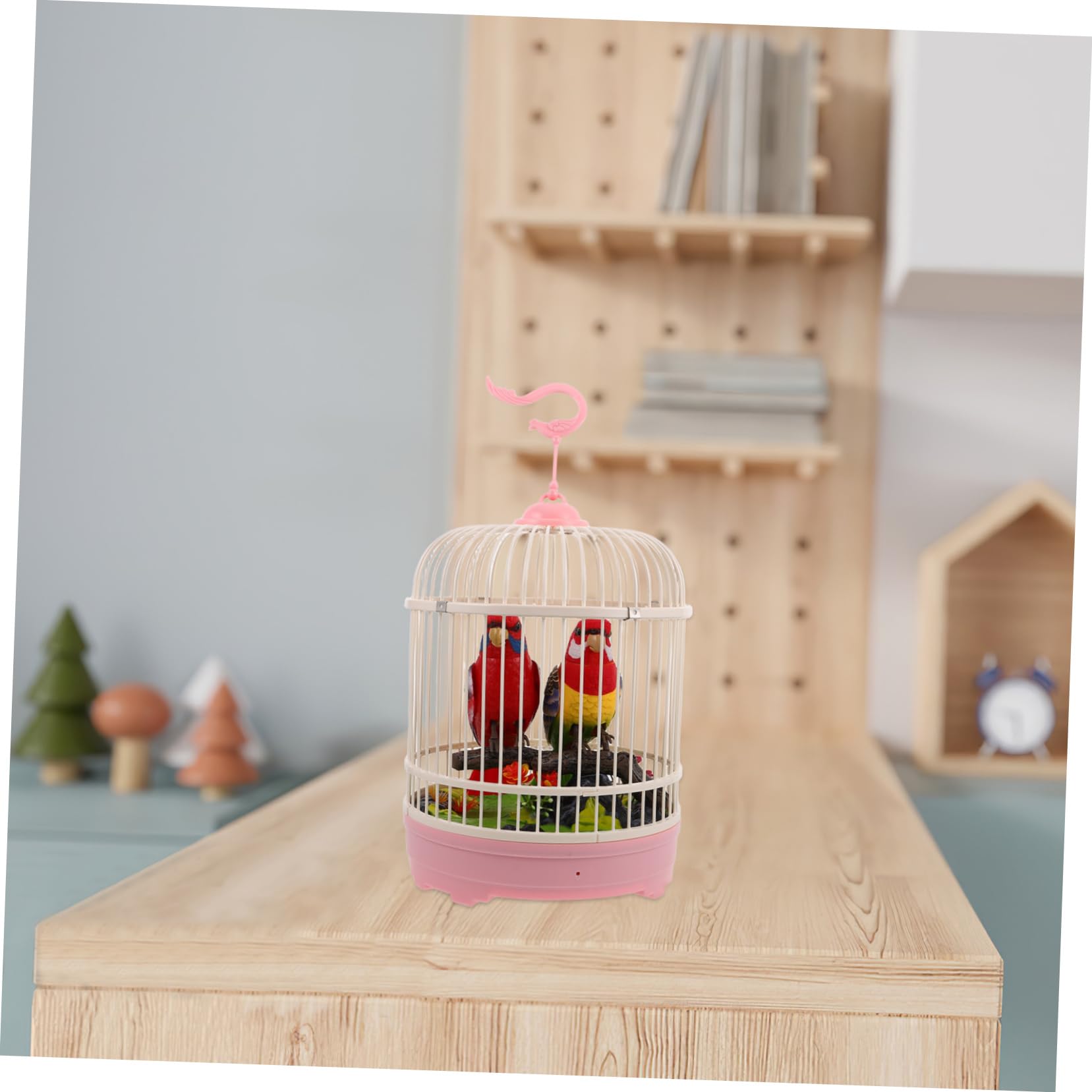 Yardwe Induktions-vogelkäfig-Spielzeug Mit Simuliertem Vogel Zwitscherndem Vogelspielzeug Hängendem Käfig Für Wellensittich Interaktivem Spielzeug Für Junge Mädchen Akustischer Bewegung u